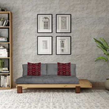 Sezlong, Atelier del Sofa, 135PLT1110, Lemn , Natural / Gri imagine