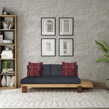 Sezlong, Atelier del Sofa, 135PLT1112, Lemn , Natural / Bleumarin imagine