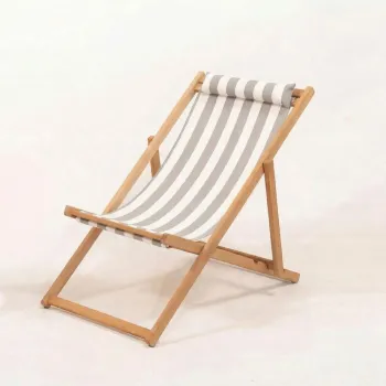 Sezlong de gradina, Hanah Home, Myn04, 59x90x44 cm, Lemn de carpen, Gri/Alb imagine