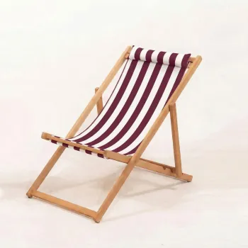 Sezlong de gradina, Hanah Home, Myn04, 59x90x44 cm, Lemn de carpen, Rosu Claret / Alb imagine