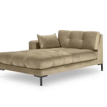 Sezlong living dreapta 1 loc, Mamaia, Micadoni Home, BL, 185x102x75 cm, catifea, bej imagine