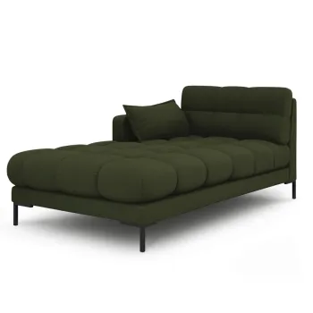 Sezlong living dreapta 1 loc, Mamaia, Micadoni Home, BL, 185x102x75 cm, tesatura tip twill, verde imagine