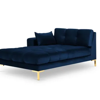 Sezlong living dreapta 1 loc, Mamaia, Micadoni Home, GL, 185x102x75 cm, catifea, albastru regal imagine