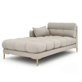 Sezlong living dreapta 1 loc, Mamaia, Micadoni Home, GL, 185x102x75 cm, tesatura tip twill, bej imagine