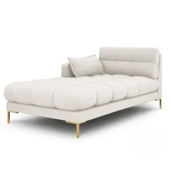 Sezlong living dreapta 1 loc, Mamaia, Micadoni Home, GL, 185x102x75 cm, tesatura tip twill, bej deschis imagine