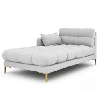 Sezlong living dreapta 1 loc, Mamaia, Micadoni Home, GL, 185x102x75 cm, tesatura tip twill, gri deschis imagine