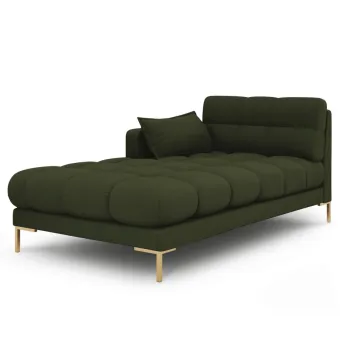 Sezlong living dreapta 1 loc, Mamaia, Micadoni Home, GL, 185x102x75 cm, tesatura tip twill, verde imagine