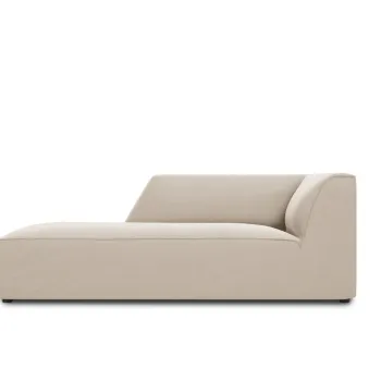 Sezlong living dreapta 1 loc, Ruby, Micadoni Home, BL, 180x93x69 cm, catifea, bej imagine