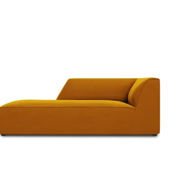 Sezlong living dreapta 1 loc, Ruby, Micadoni Home, BL, 180x93x69 cm, catifea, galben imagine
