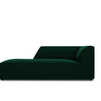 Sezlong living dreapta 1 loc, Ruby, Micadoni Home, BL, 180x93x69 cm, catifea, verde bottle imagine