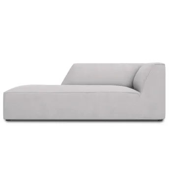 Sezlong living dreapta 1 loc, Ruby, Micadoni Home, BL, 180x93x69 cm, poliester, gri deschis imagine