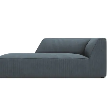 Sezlong living dreapta 1 loc, Ruby, Micadoni Home, BL, 180x93x69 cm, velur, albastru imagine
