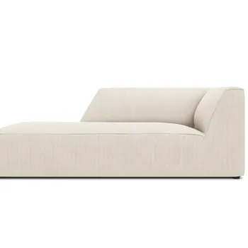 Sezlong living dreapta 1 loc, Ruby, Micadoni Home, BL, 180x93x69 cm, velur, bej deschis imagine