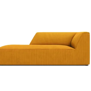 Sezlong living dreapta 1 loc, Ruby, Micadoni Home, BL, 180x93x69 cm, velur, galben imagine