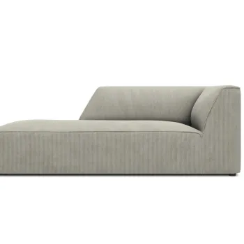 Sezlong living dreapta 1 loc, Ruby, Micadoni Home, BL, 180x93x69 cm, velur, gri deschis imagine