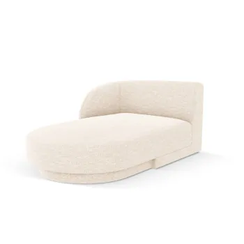 Sezlong living dreapta 2 locuri, Miley, Micadoni Home, BL, 155x92x74 cm, poliester chenille, bej deschis imagine