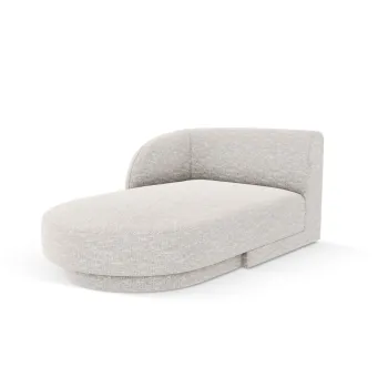 Sezlong living dreapta 2 locuri, Miley, Micadoni Home, BL, 155x92x74 cm, poliester chenille, gri deschis imagine