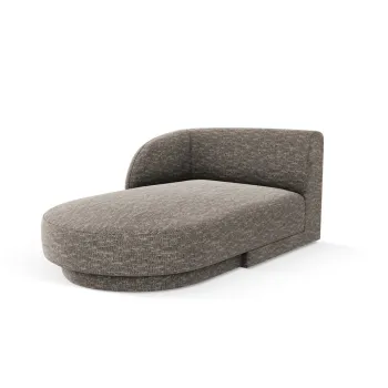 Sezlong living dreapta 2 locuri, Miley, Micadoni Home, BL, 155x92x74 cm, poliester chenille, gri imagine