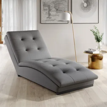 Sezlong living ELTAP, DOR-03NU, Doro, 170x85x95 cm, poliester, gri imagine