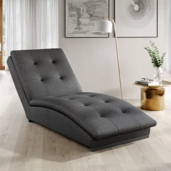 Sezlong living ELTAP, DOR-04FL, Doro, 170x85x95 cm, poliester, gri inchis imagine