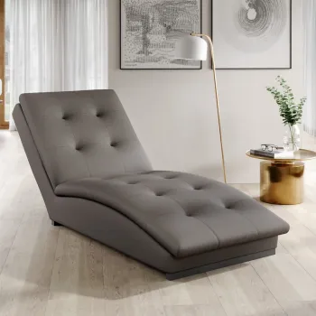Sezlong living ELTAP, DOR-04LO, Doro, 170x85x95 cm, poliester, gri imagine