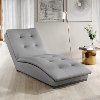 Sezlong living ELTAP, DOR-04SO, Doro, 170x85x95 cm, poliester, gri deschis imagine
