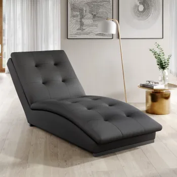 Sezlong living ELTAP, DOR-06LO, Doro, 170x85x95 cm, poliester, gri inchis imagine