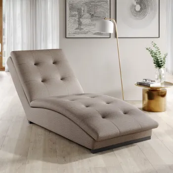 Sezlong living ELTAP, DOR-07PO, Doro, 170x85x95 cm, poliester, bej imagine