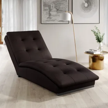Sezlong living ELTAP, DOR-22FL, Doro, 170x85x95 cm, poliester, maro inchis imagine
