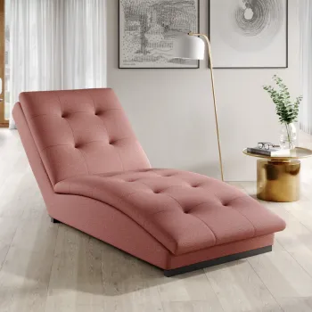Sezlong living ELTAP, DOR-24NU, Doro, 170x85x95 cm, poliester, roz imagine