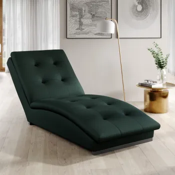 Sezlong living ELTAP, DOR-35LO, Doro, 170x85x95 cm, poliester, verde inchis imagine
