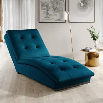 Sezlong living ELTAP, DOR-40NU, Doro, 170x85x95 cm, poliester, albastru inchis imagine
