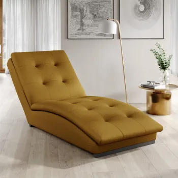 Sezlong living ELTAP, DOR-45LO, Doro, 170x85x95 cm, poliester, mustar imagine