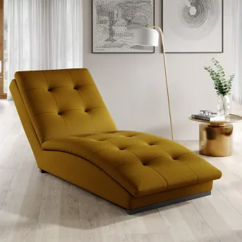 Sezlong living ELTAP, DOR-45NU, Doro, 170x85x95 cm, poliester, mustar imagine