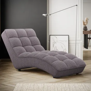 Sezlong living ELTAP, LOR-04PAO, Loren, 170x85x85 cm, poliester, gri imagine