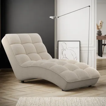 Sezlong living ELTAP, LOR-18CAL, Loren, 170x85x85 cm, poliester, bej deschis imagine