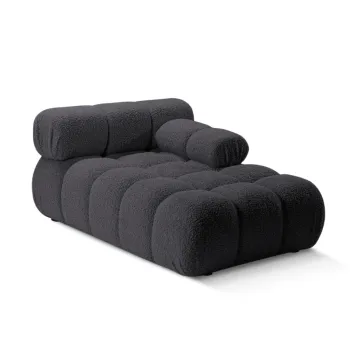 Sezlong living stanga 1 loc, Bellis-213, Micadoni Home, 155x94x70 cm, tesatura boucle, grafit imagine