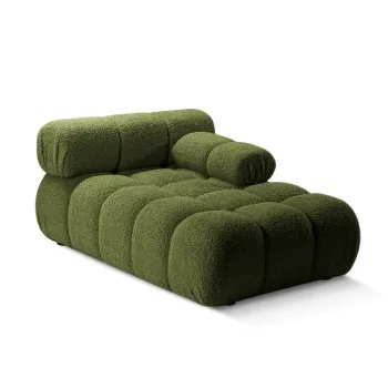 Sezlong living stanga 1 loc, Bellis-213, Micadoni Home, 155x94x70 cm, tesatura boucle, verde imagine
