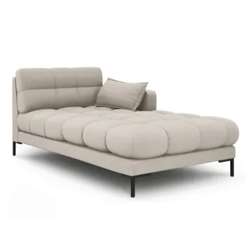 Sezlong living stanga 1 loc, Mamaia, Micadoni Home, BL, 185x102x75 cm, tesatura tip twill, bej imagine