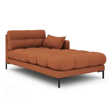 Sezlong living stanga 1 loc, Mamaia, Micadoni Home, BL, 185x102x75 cm, tesatura tip twill, caramiziu imagine