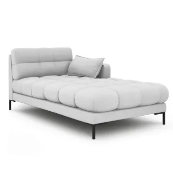 Sezlong living stanga 1 loc, Mamaia, Micadoni Home, BL, 185x102x75 cm, tesatura tip twill, gri deschis imagine