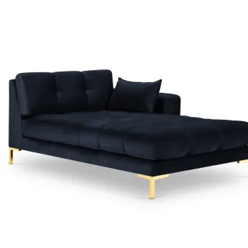 Sezlong living stanga 1 loc, Mamaia, Micadoni Home, GL, 185x102x75 cm, catifea, albastru inchis imagine