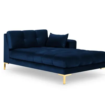 Sezlong living stanga 1 loc, Mamaia, Micadoni Home, GL, 185x102x75 cm, catifea, albastru regal imagine