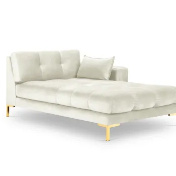 Sezlong living stanga 1 loc, Mamaia, Micadoni Home, GL, 185x102x75 cm, catifea, bej deschis imagine