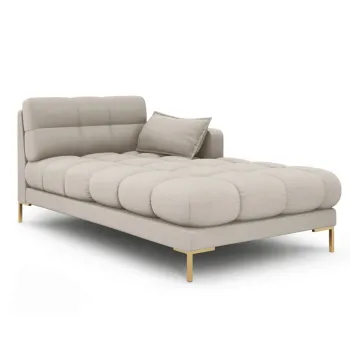 Sezlong living stanga 1 loc, Mamaia, Micadoni Home, GL, 185x102x75 cm, tesatura tip twill, bej imagine