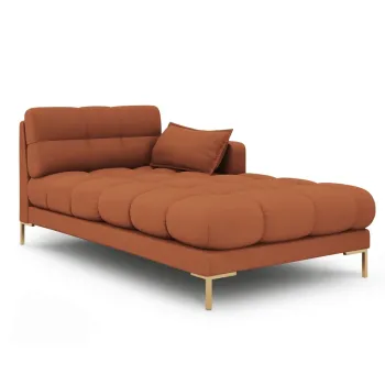 Sezlong living stanga 1 loc, Mamaia, Micadoni Home, GL, 185x102x75 cm, tesatura tip twill, caramiziu imagine