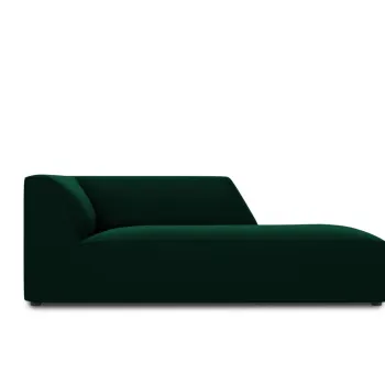 Sezlong living stanga 1 loc, Ruby, Micadoni Home, BL, 180x93x69 cm, catifea, verde bottle imagine