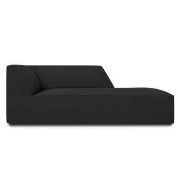 Sezlong living stanga 1 loc, Ruby, Micadoni Home, BL, 180x93x69 cm, poliester, negru imagine