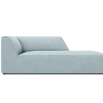 Sezlong living stanga 1 loc, Ruby, Micadoni Home, BL, 180x93x69 cm, velur, albastru deschis imagine