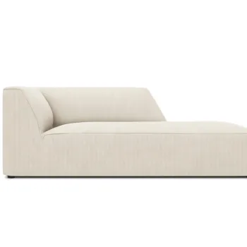 Sezlong living stanga 1 loc, Ruby, Micadoni Home, BL, 180x93x69 cm, velur, bej deschis imagine